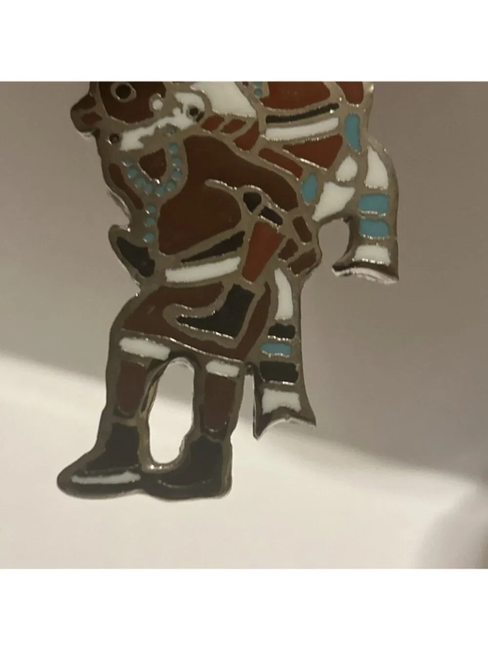 Vintage Native American Hopi Bolo Tie Hopi Dancers New Mosaic Print